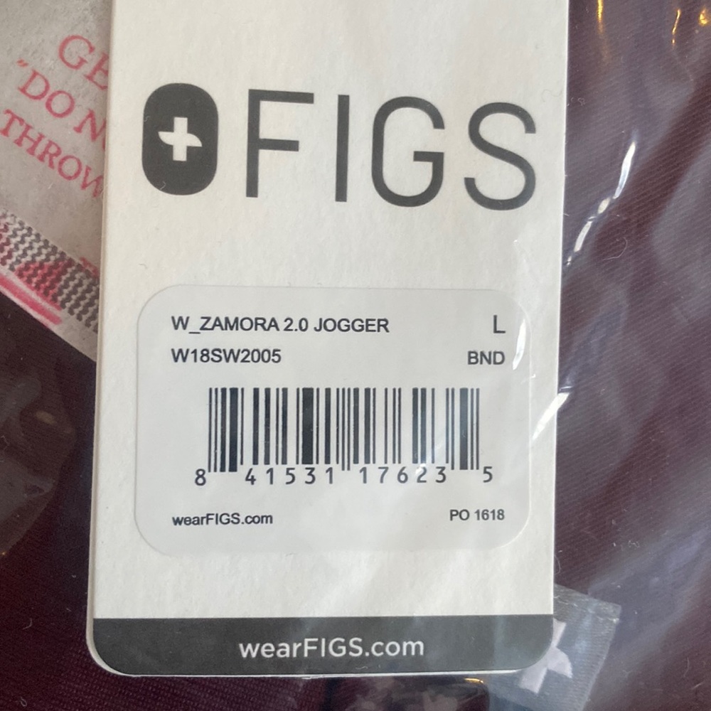 BURGUNDY FIGS NEW NEVER WORN